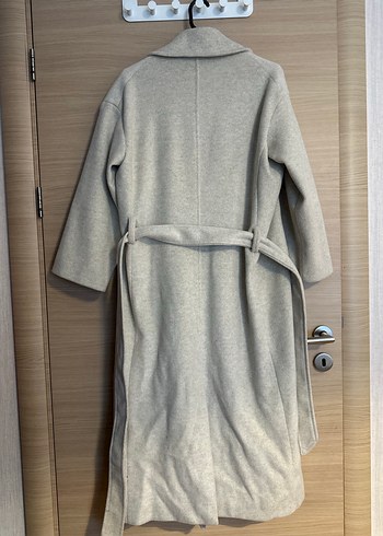 Ekru Uzun Kaşe Kaban - Görsel 6