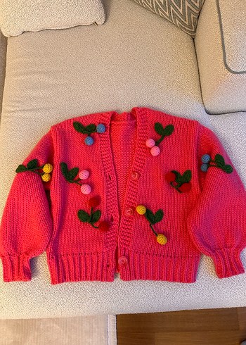 Kiraz Detaylı Hırka - Görsel 2