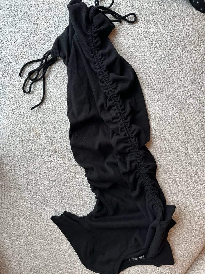 Siyah Triko Elbise - Görsel 2