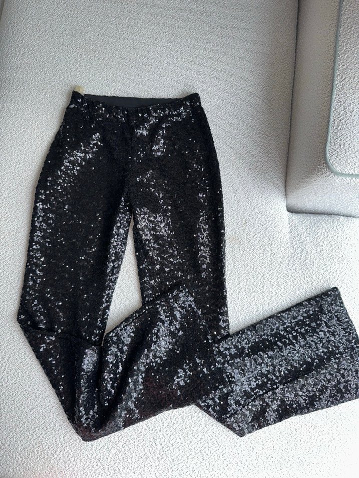 Payetli İspanyol Paça Pantolon - Görsel 2