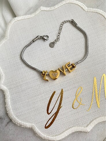 ÇELİK KORDON LOVE KARARMAZ BİLEKLİK