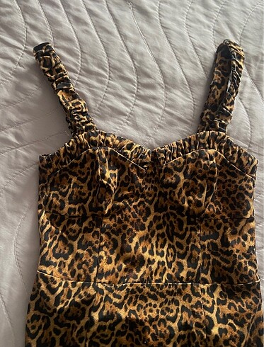 Zara Zara Leopar Mini elbise