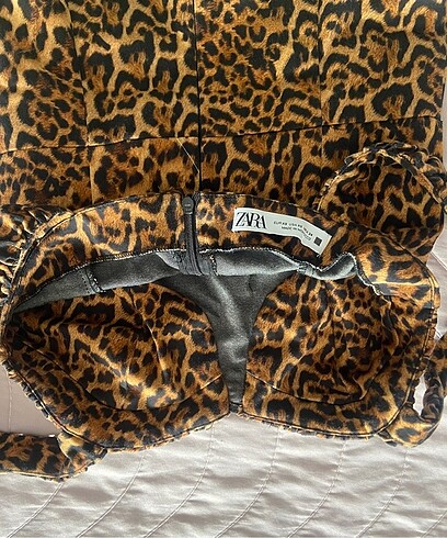 xs Beden Zara Leopar Mini elbise