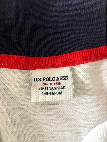 11-12 Yaş Beden beyaz Renk Us polo tişört