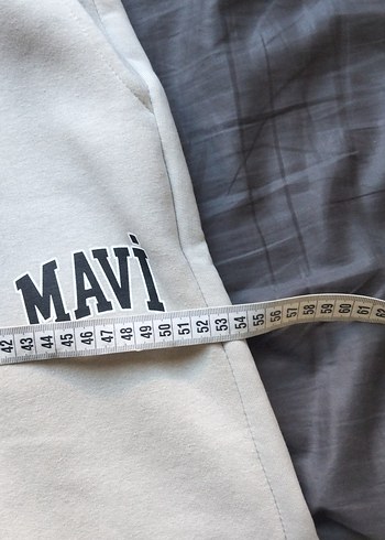 Mavi Baskılı Beyaz Eşofman Altı - Görsel 5