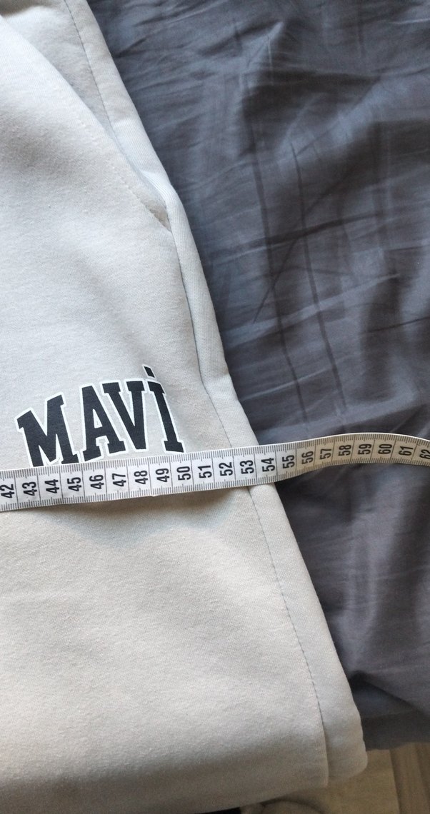 Mavi Baskılı Beyaz Eşofman Altı - Görsel 5