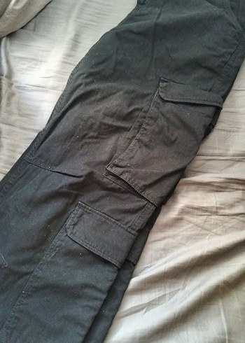 Bershka Siyah Düğmeli Bol Kesim Kadın Kot - Görsel 2