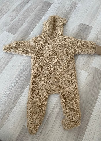 Kahverengi Kürklü kız erkek 
Bebek Tulumu 6-9 ay - Görsel 2