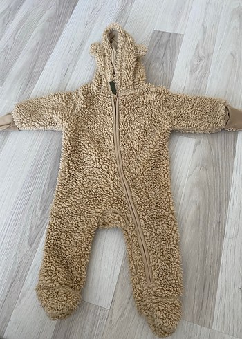 Kahverengi Kürklü kız erkek 
Bebek Tulumu 6-9 ay - Görsel 4
