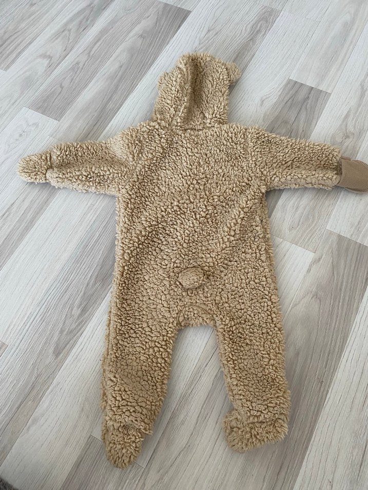 Kahverengi Kürklü kız erkek 
Bebek Tulumu 6-9 ay - Görsel 2