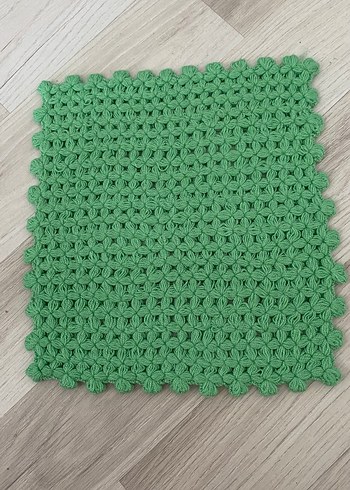 Yeşil Örgü Desensiz Banyo kesesi - Görsel 2