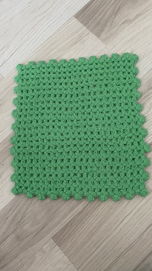 Yeşil Örgü Desensiz Banyo kesesi - Görsel 2