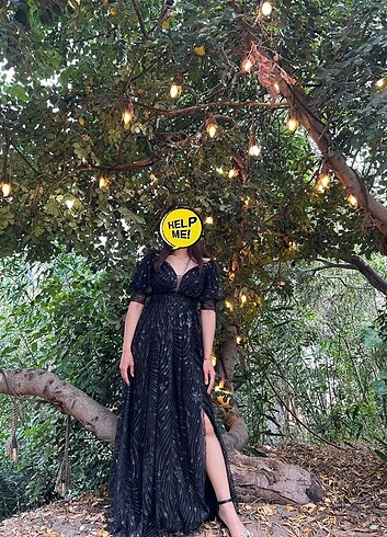 s Beden siyah Renk Pul işlemeli kadın abiye