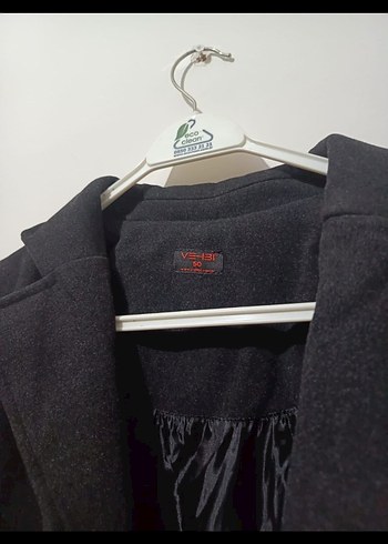 Erkek Siyah Düğmeli Midi Kaban - Görsel 2