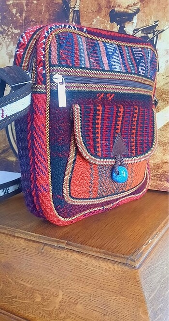 Diğer Otantik kilim desen heybe dokuma çanta