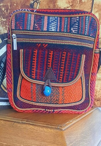 Beden Otantik kilim desen heybe dokuma çanta
