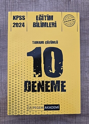 2024 KPSS Eğitim Bilimleri Tamamı Çözümlü 10 Deneme Pegem Akadem