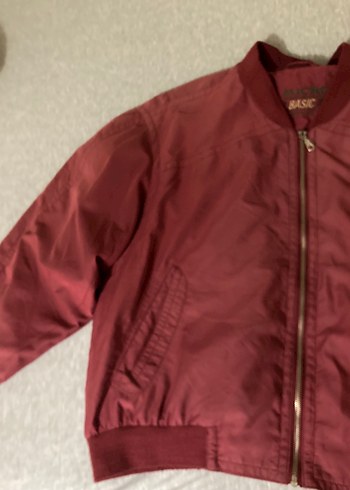 l Beden bordo Renk Bordo Fermuarlı Unısex Ceket