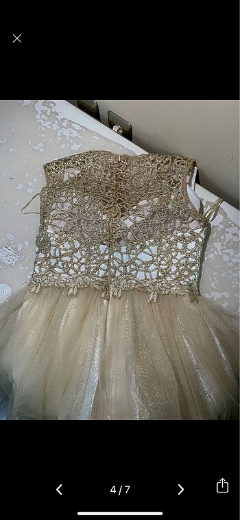 İşlemeli Tüllü Kısa Abiye - Görsel 5