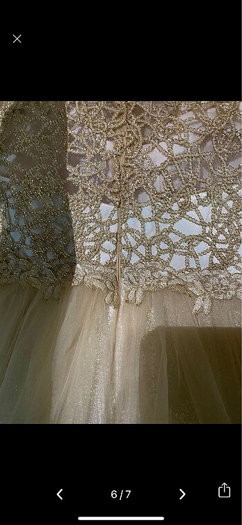 İşlemeli Tüllü Kısa Abiye - Görsel 6