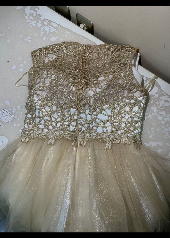 İşlemeli Tüllü Kısa Abiye - Görsel 5