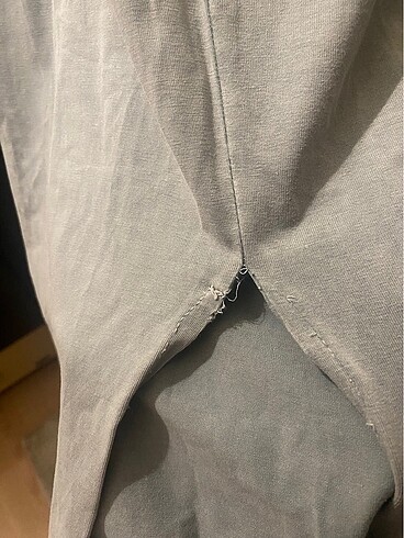 l Beden Bershka Gri Basic Uzun Elbise