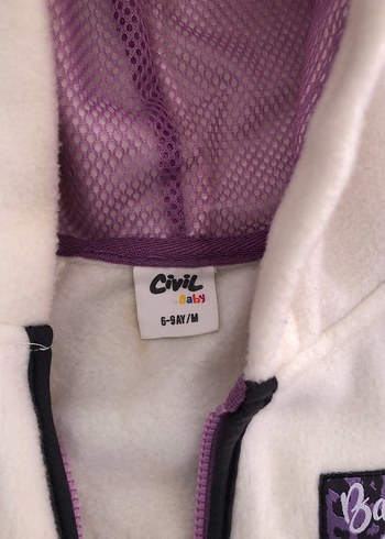 Kapüşonlu Beyaz Kız Çocuk Ceketi - Görsel 2