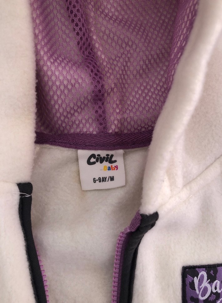 Kapüşonlu Beyaz Kız Çocuk Ceketi - Görsel 2