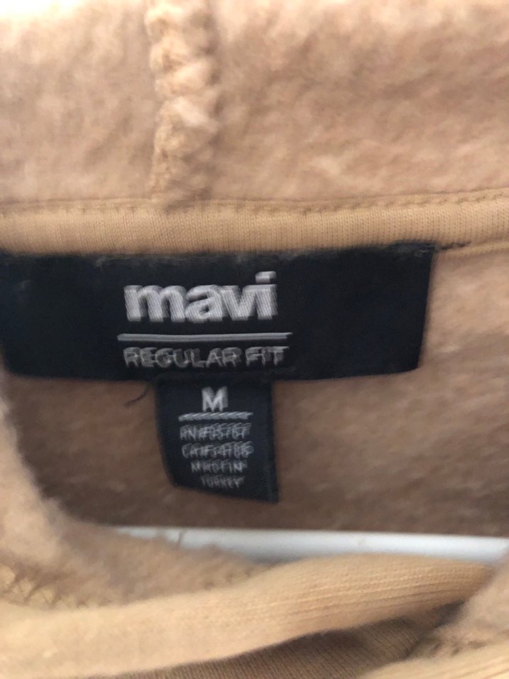 Bej Kapüşonlu Kadın Sweatshirt - Görsel 2