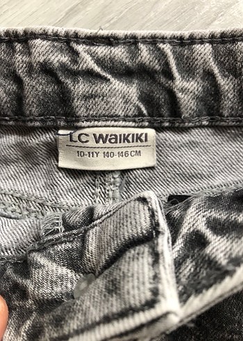 Gri Denim Mini Etek Kemerli - Görsel 3