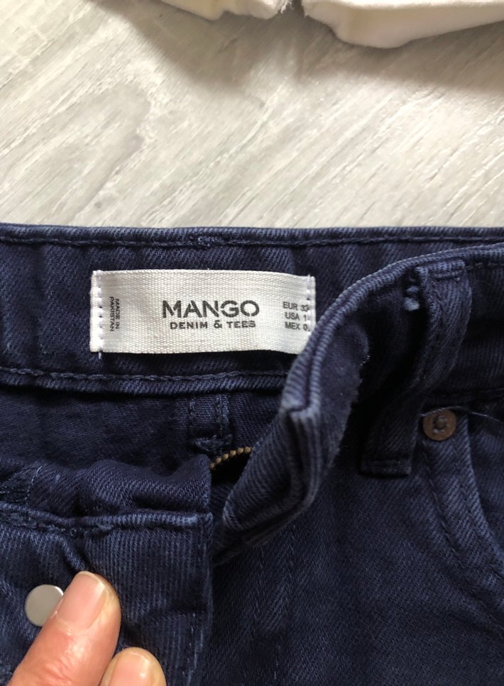 Lacivert beyaz kot Şort  12 13 yaş - Görsel 3