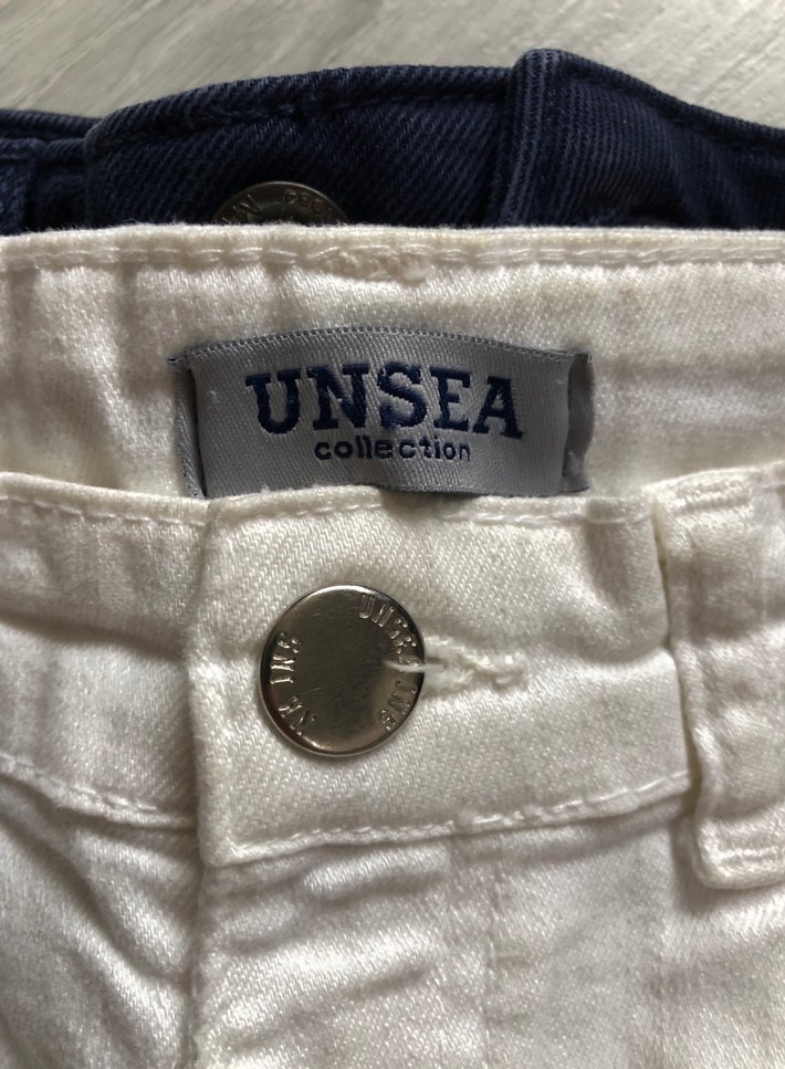 Lacivert beyaz kot Şort  12 13 yaş - Görsel 4