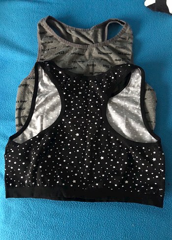 Gri ve Siyah Desenli Spor Büstiyerler - Görsel 2