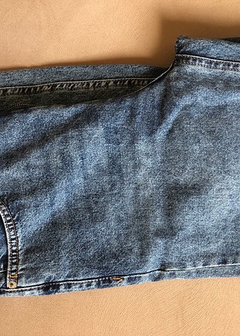 26 Beden Koyu mavi Denim Midi Pantolon