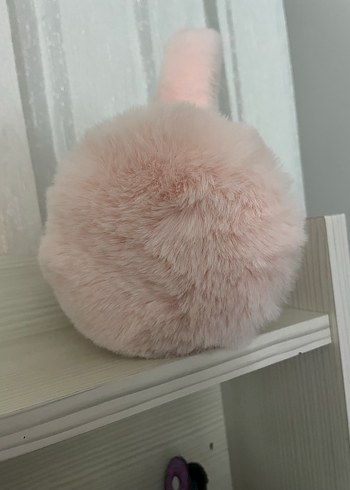 Pembe Peluş Kadın Kulaklık - Görsel 4