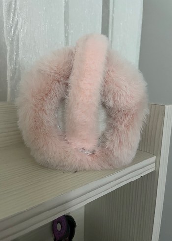 Pembe Peluş Kadın Kulaklık - Görsel 2