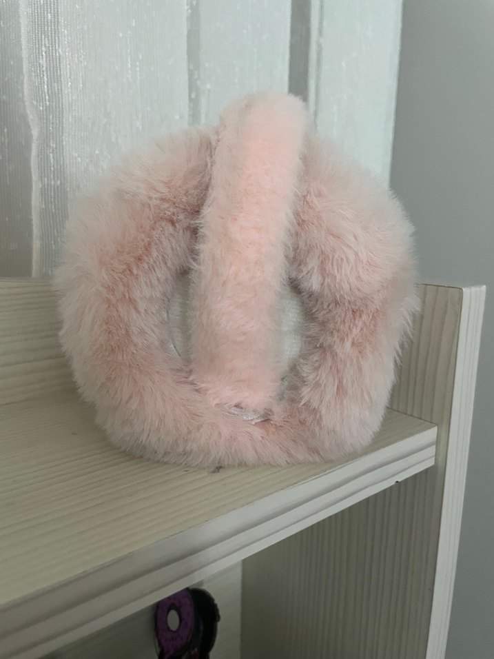 Pembe Peluş Kadın Kulaklık - Görsel 2