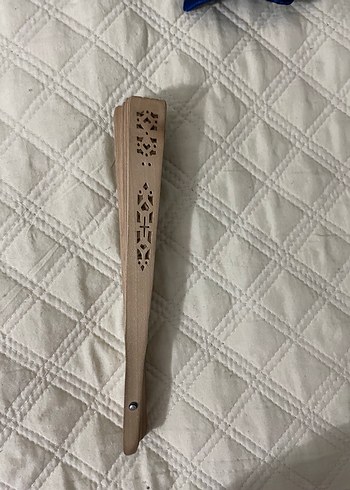 Bej Ahşap El Yelpazesi - Görsel 3