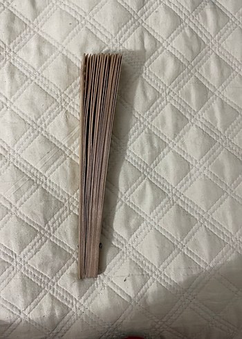 Bej Ahşap El Yelpazesi - Görsel 4