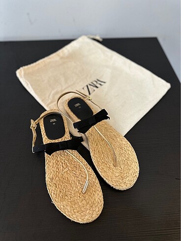 Zara hasır sandalet babet
