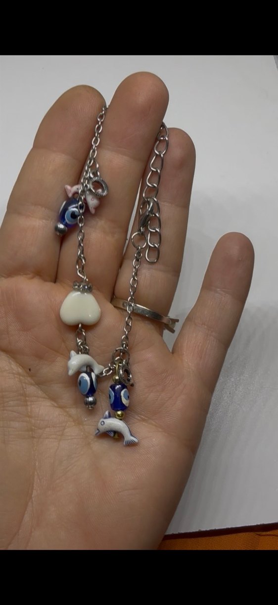 Etnik Desenli Mavi Balık Figürlü bileklik - Görsel 2