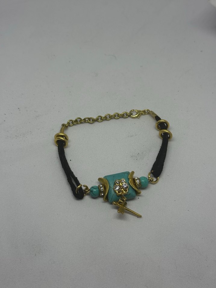 SATILDI Bohem Renkli Boncuklu Turkuaz Bileklik - Görsel 5