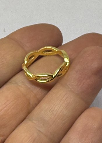 Zincir Detaylı Altın Renk Kadın Yüzük - Görsel 3