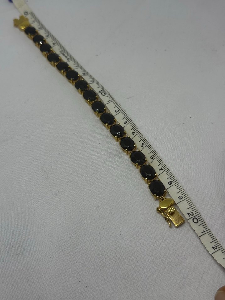 Zincir Detaylı Koyu Altın  suyolu Bileklik - Görsel 2