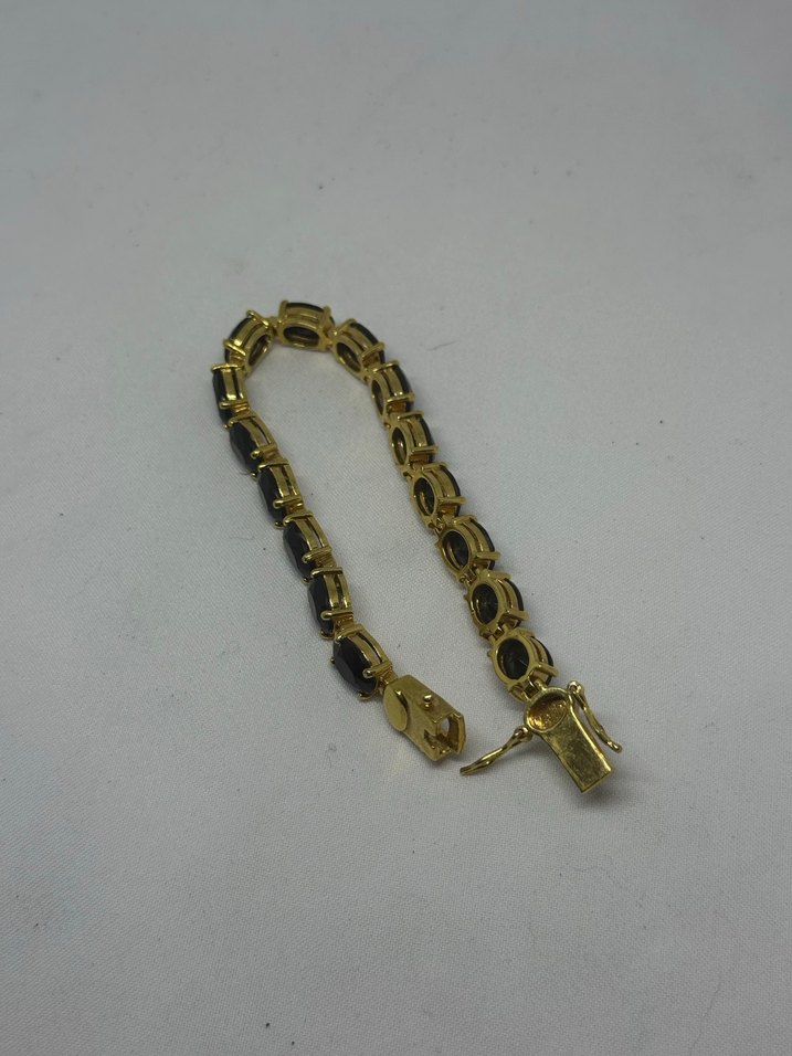 Zincir Detaylı Koyu Altın  suyolu Bileklik - Görsel 4