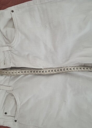 Beyaz kot pantolon - Görsel 2