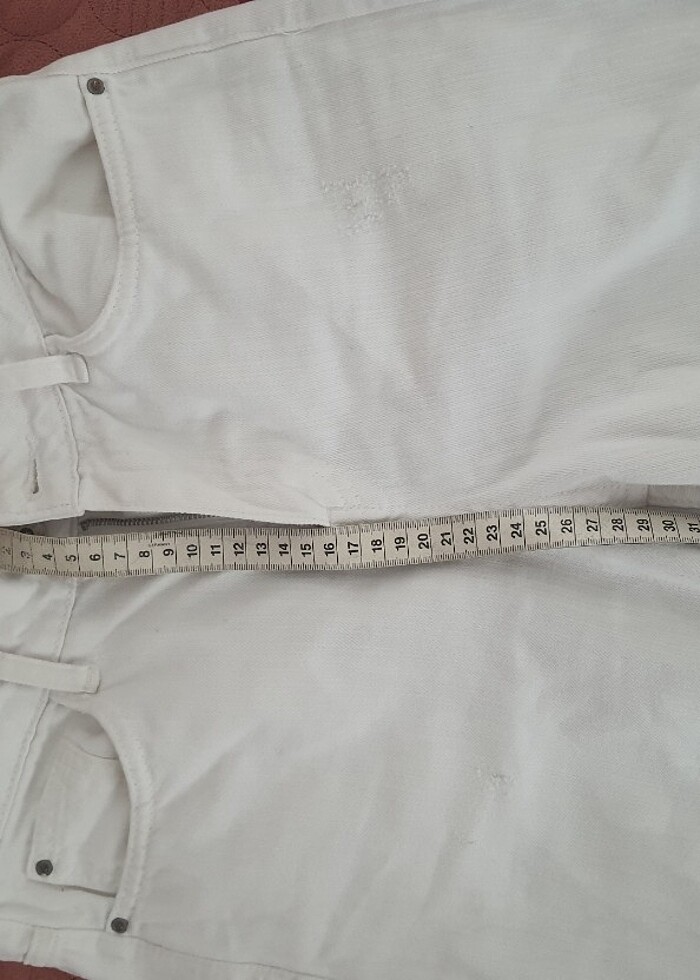 Beyaz kot pantolon - Görsel 2