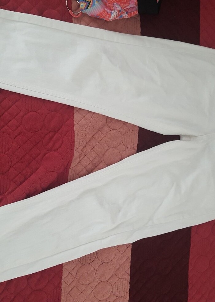 Beyaz kot pantolon - Görsel 3