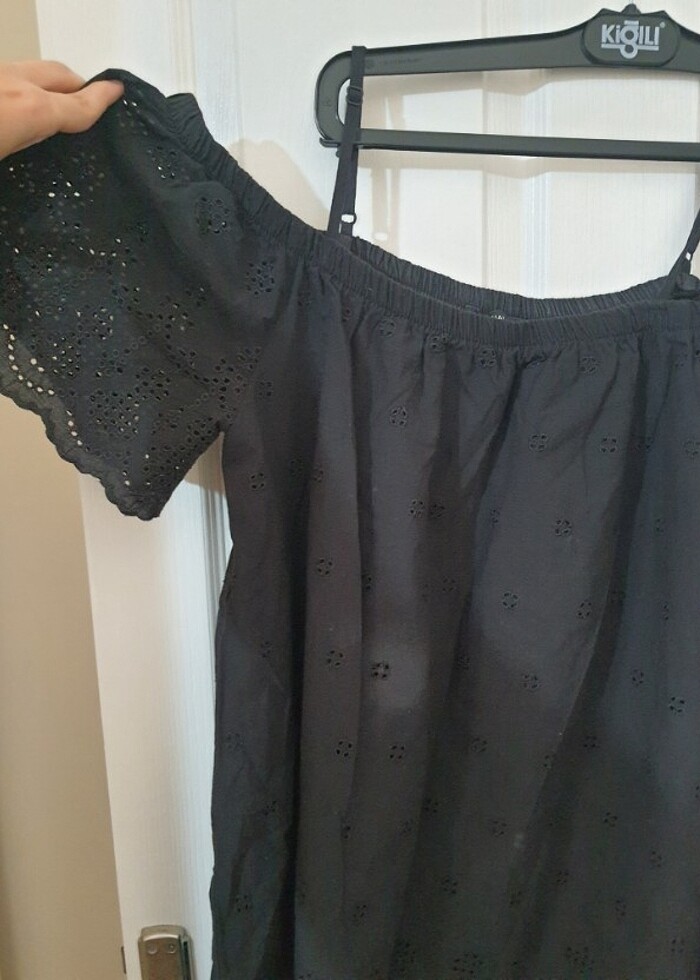 Lcw siyah düşük omuz elbise - Görsel 3