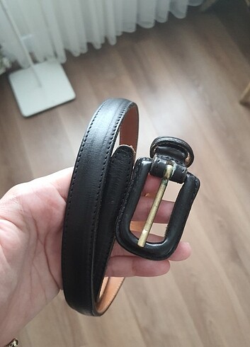 Siyah ve kahverengi deri kemer - Görsel 6